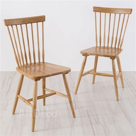 北陌 北欧实木书桌椅子家用靠背木椅原木色白橡木温莎餐椅-餐椅-2021美间（软装设计采购助手）
