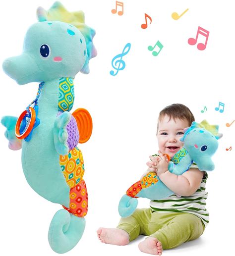 Amazon.com: Fuzqq Baby Toys 0-6 Months,Musical Stuffed Animal Plush Toy ...