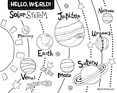 Mars Planet Coloring Pages
