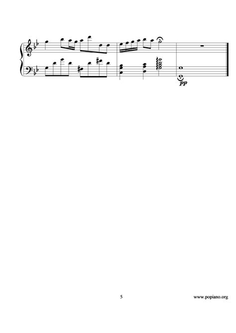 风之谷-网友原创五线谱预览4-钢琴谱文件（五线谱、双手简谱、数字谱、Midi、PDF）免费下载
