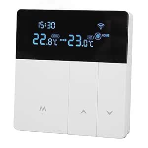 LCD Thermostat, Voice Control Timing Smart AC90-240V NTC Sensor LCD ...