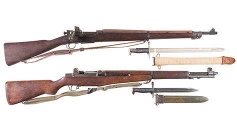 Two World War II U.S. Military Rifles with Bayonets | Rock Island Auction
