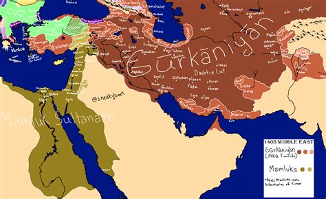 Map of the Middle East in 1405 (And my first ever map) : r/MapPorn