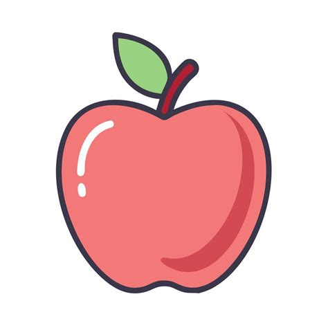 Apple vector icon minimalist design with colorful lines perfect for ...