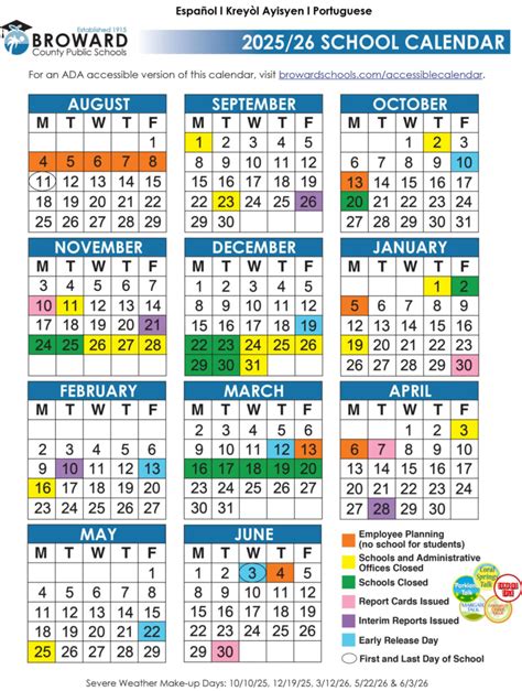 Broward School Calendar 2026 2026 Printable - BlankCalendarsPrintable.com