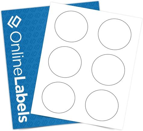 3 Inch Round Labels - Pack of 600 Circle Stickers, 100 Sheets - Inkjet ...