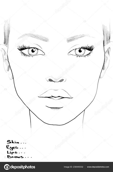 Blank Makeup Face Template, Browse our free templates for makeup ...