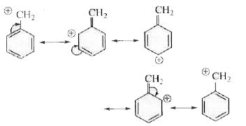 Benzyl chloride undergoes nucleophilic substitution much more easily ...