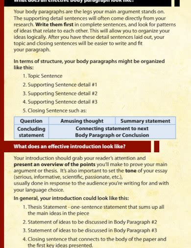 Image result for Basic Essay Structure Sample