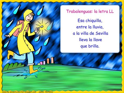 Me encanta escribir en español: Trabalenguas: La letra LL ...