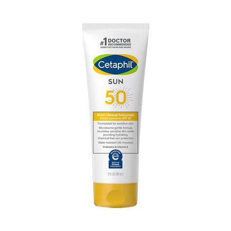 Buy CETAPHIL Sheer Mineral Sunscreen Lotion for Face & Body , 3 fl oz ...