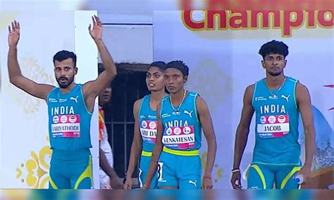 Indian mixed 4x400m relay team sets national record while winning gold ...
