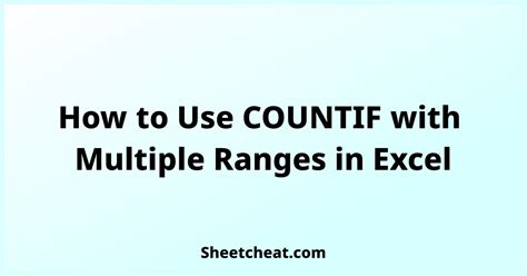 Countif Multiple Columns in Excel 的图像结果