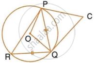 If tangents PA and PB from a point P to a circle with centre O are ...