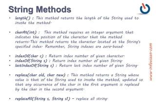 Image result for Strin Handling Method Java