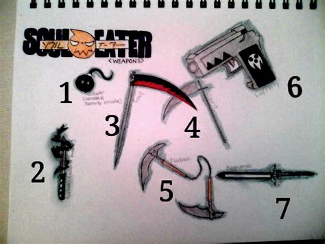 Soul Eater// Weapons by MoffAnimeTeeny on DeviantArt