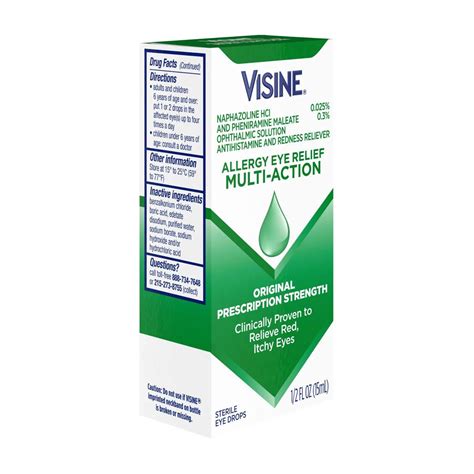 Buy Visine Allergy Relief Multi-Action Antihistamine Eye Drops, 0.5 fl ...
