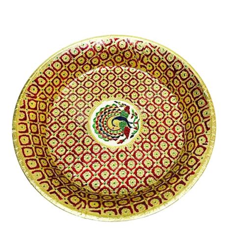 Buy Handicrafts Heavy steel meenakari with laminated Peacock Designed ...