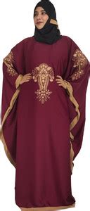 zeeshan creation Silk Blend Self Design Abaya With Hijab Price in India ...