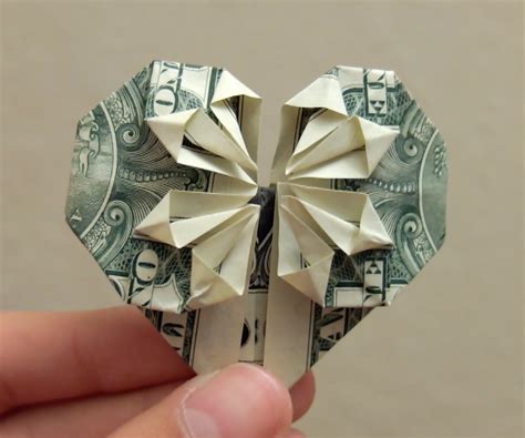 Heart Shaped Origami Out Of Money My MONEY DOUBLE HEART | Easy Dollar