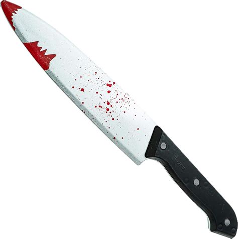 Fake Knife with Blood Detail - 30cm Halloween Bloody Knife Prop with ...