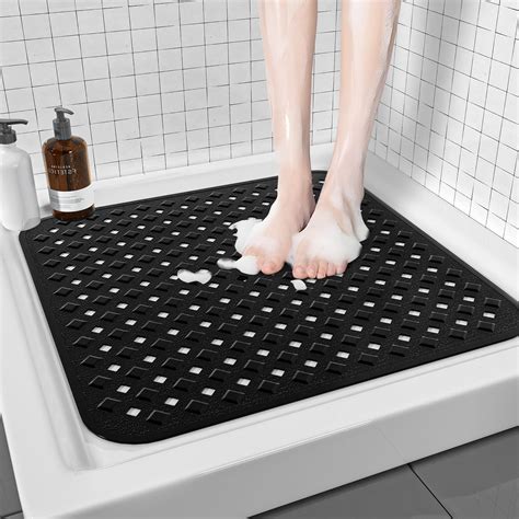XIYUNTE Square Shower Mat Non Slip Anti Mould - 53 x 53cm Square Shower ...
