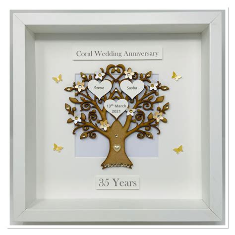 35th 35 Years Coral Wedding Anniversary Gift Present Married | Etsy UK