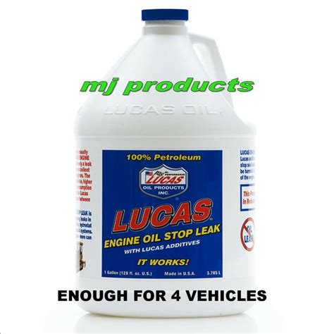 Lucas oil, 10279, engine oil stop leak 3.785L, designed to stop oil ...