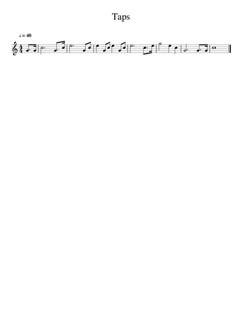 Taps Sheet Music for Trumpet in b-flat (Solo) | MuseScore.com