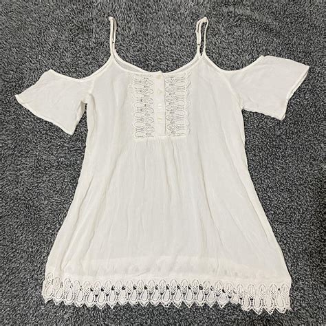 White beach cover up by dizzy lizzy. Size S can also... - Depop