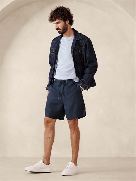 Tencel™-Linen Pull-On Short | Banana Republic