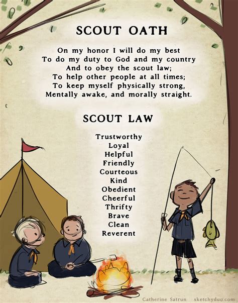 Scout Oath And Law Printable Free
