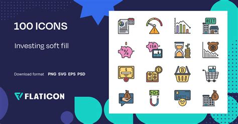 Investing soft fill Icon Pack | Color lineal-color | 100 .SVG Icons