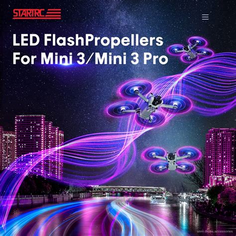 For dji Mini 3 Lights Propellers, Night Led Flash Flying Propeller ...