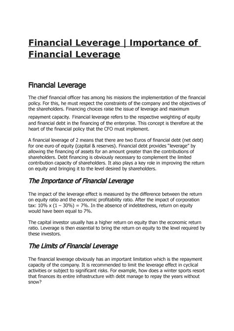 Financial Leverage - THIS IS HELPFULL FOR ALL B.COM, BBA , M.COM & MBA ...