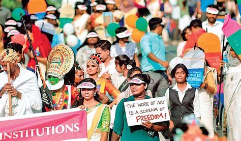 MGU youth fest: 2,000 students take out declaration march