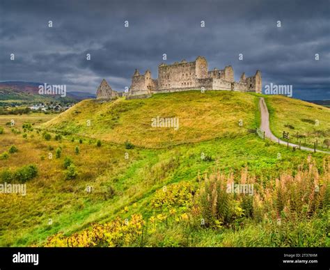 The image is of the ruins of Ruthven Military Barracks. Built in 1721 ...