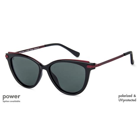 Buy Red Black Green Solid Full Rim Cat Eye Vincent Chase Polarized ...