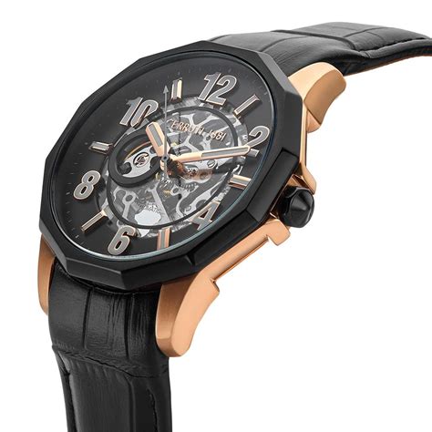 Buy Online Cerruti 1881 Black Dial Leather Strap Watch for Men ...