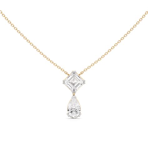 2.75 Ct Ascher & Pear Diamond Lumina Pendant – Geer