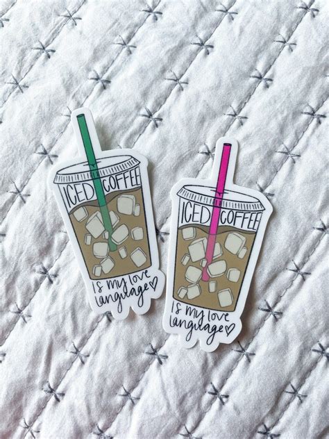 Iced Coffee is My Love Language Sticker | Iced Coffee Sticker | Coffee ...