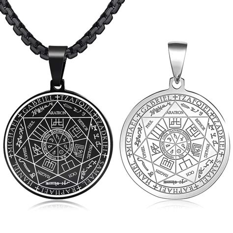 Buy FLYUN Archangel Pendant 7 Archangels Saint St Michael Pendant Seal ...