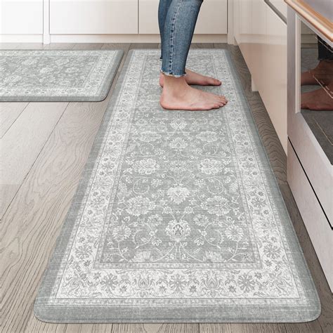 KIMODE Kitchen Mats Cushioned Anti Fatigue, Farmhouse Kitchen Rugs Sets ...