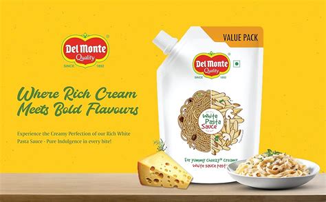 Del Monte White Pasta Sauce Spout Pack, 400 Grams | Restaurant Style ...