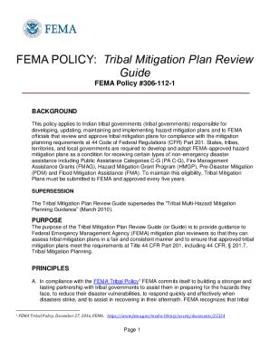 Fillable Online Tribal Mitigation Plan Review Guide. Tribal Hazard ...