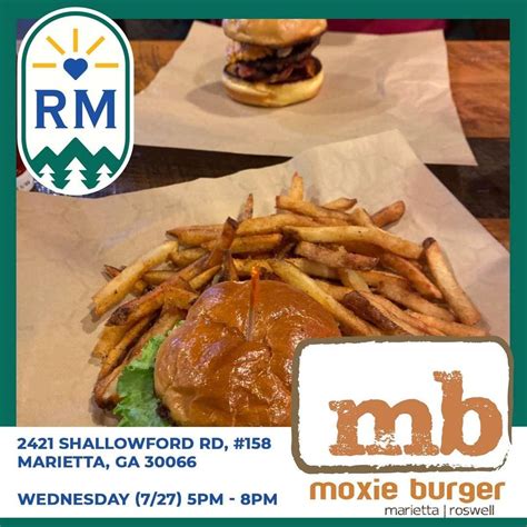 Moxie Burger menu in Roswell, Georgia, USA