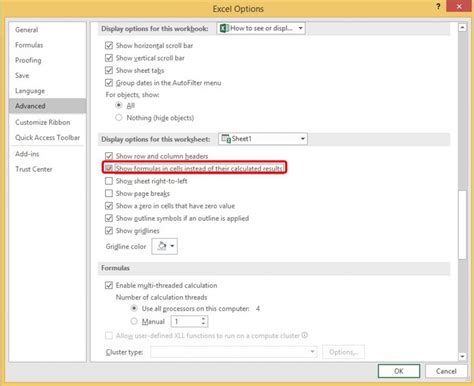 Image result for Display Formulas Excel