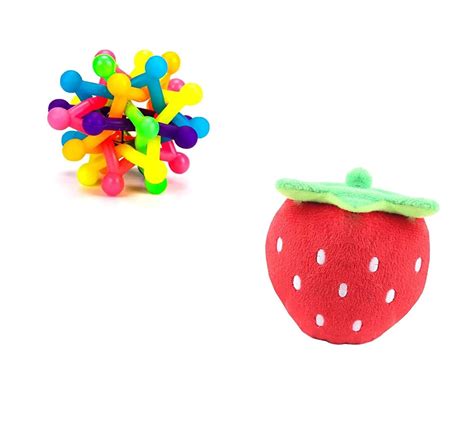 Buy KUTKUT Combo of Colorful Bell Sound Woven Chewing Ball and Funny ...