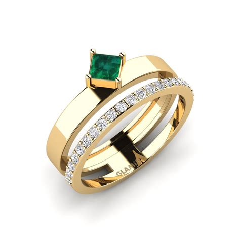 Order GLAMIRA Ring Petitfleur in Princess cut 0.27 Carat 14k Yellow ...