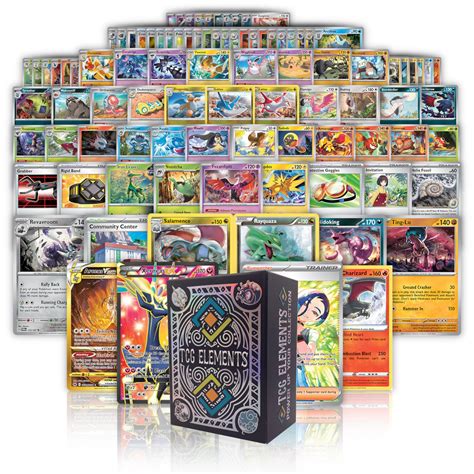 Buy Deck Box- Poke Bundle 100 Cards, 2- Legendary/Vstar/Vmax/V/GX/EX ...
